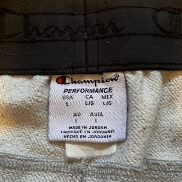 Mens large gray champion sweat-shorts - Picture 3 of 3